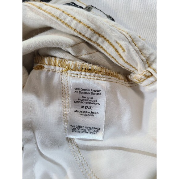 Free Assembly Cream Denim Shorts Size M (7/8) 90s A-Line High Rise - Picture 7 of 7